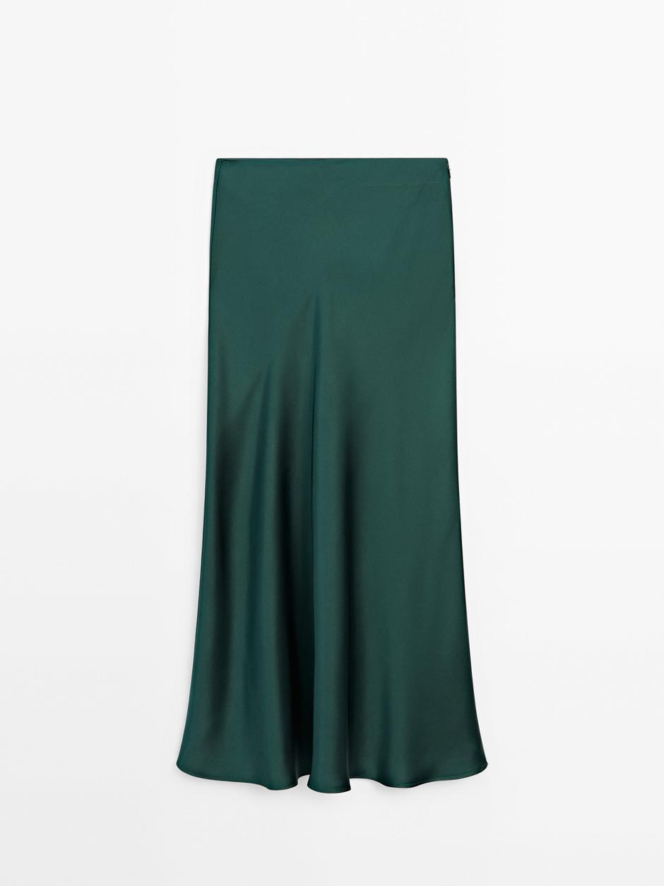 Foto: Massimo Dutti, smaragdna suknja od satena (125 eura) | Autor: Massimo Dutti