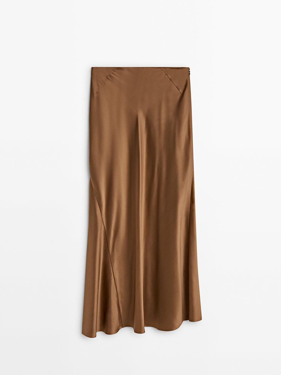 Foto: Massimo Dutti, smeđa svilena suknja (149 eura) | Autor: Massimo Dutti